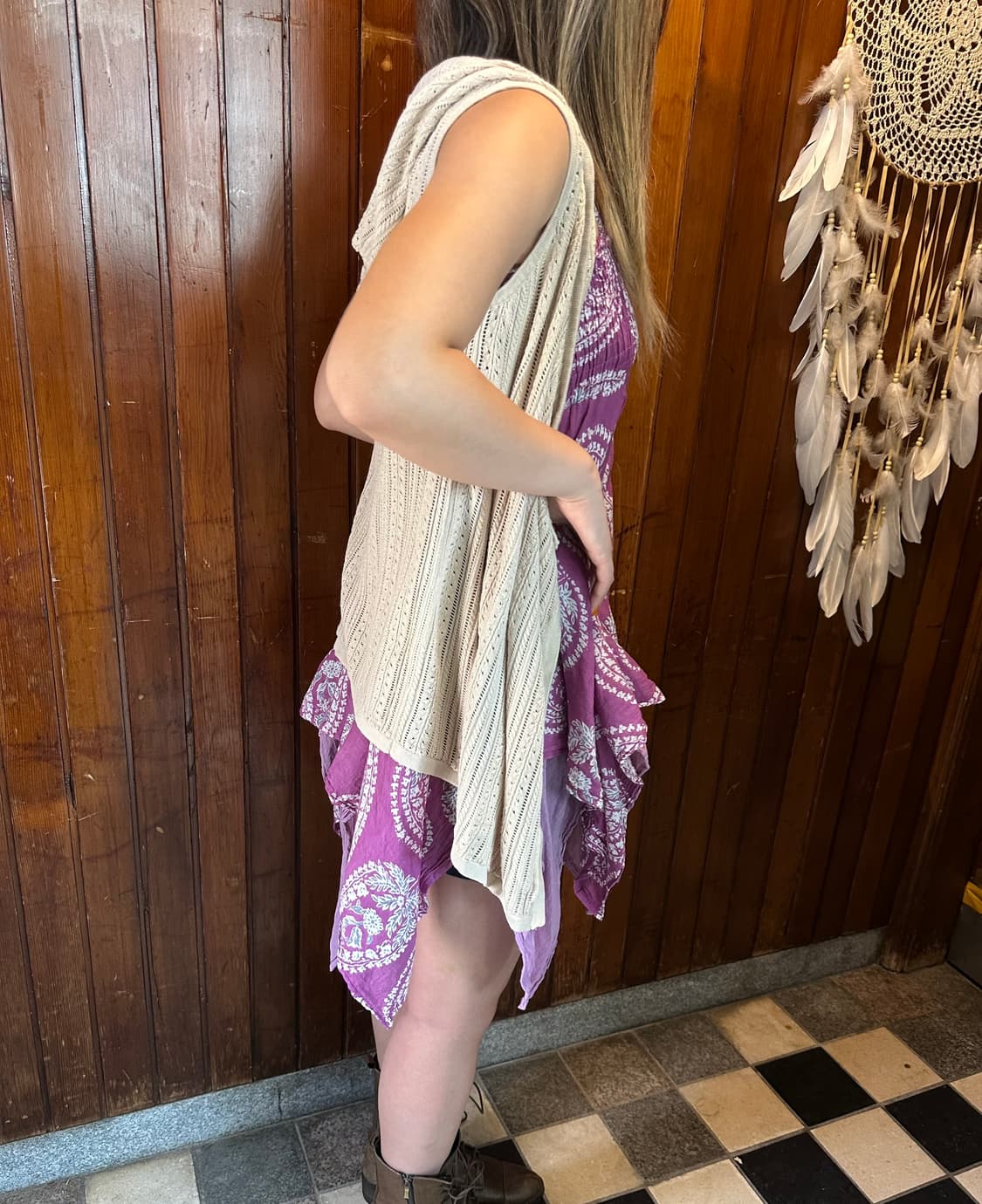 bohemian hood vest 상품이미지2