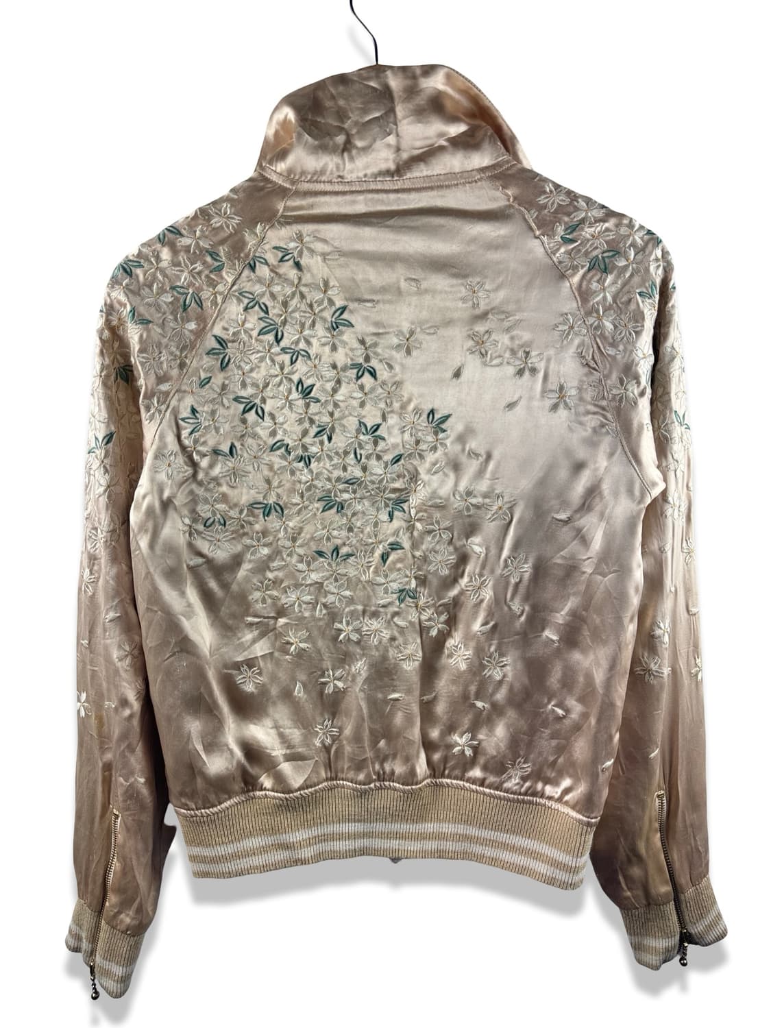 JPN 스컬 플라워 새틴 집업1839 상품이미지2