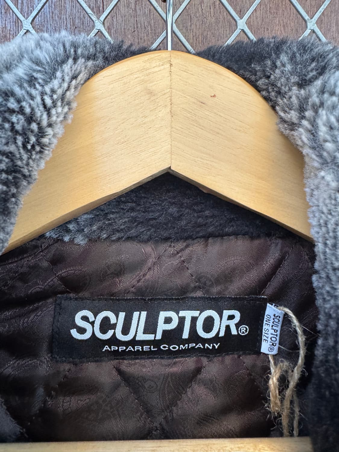 sculptor 스컬프터 페이크 밍크 퍼 크롭 패턴 블루종 집업 자켓 상품이미지5