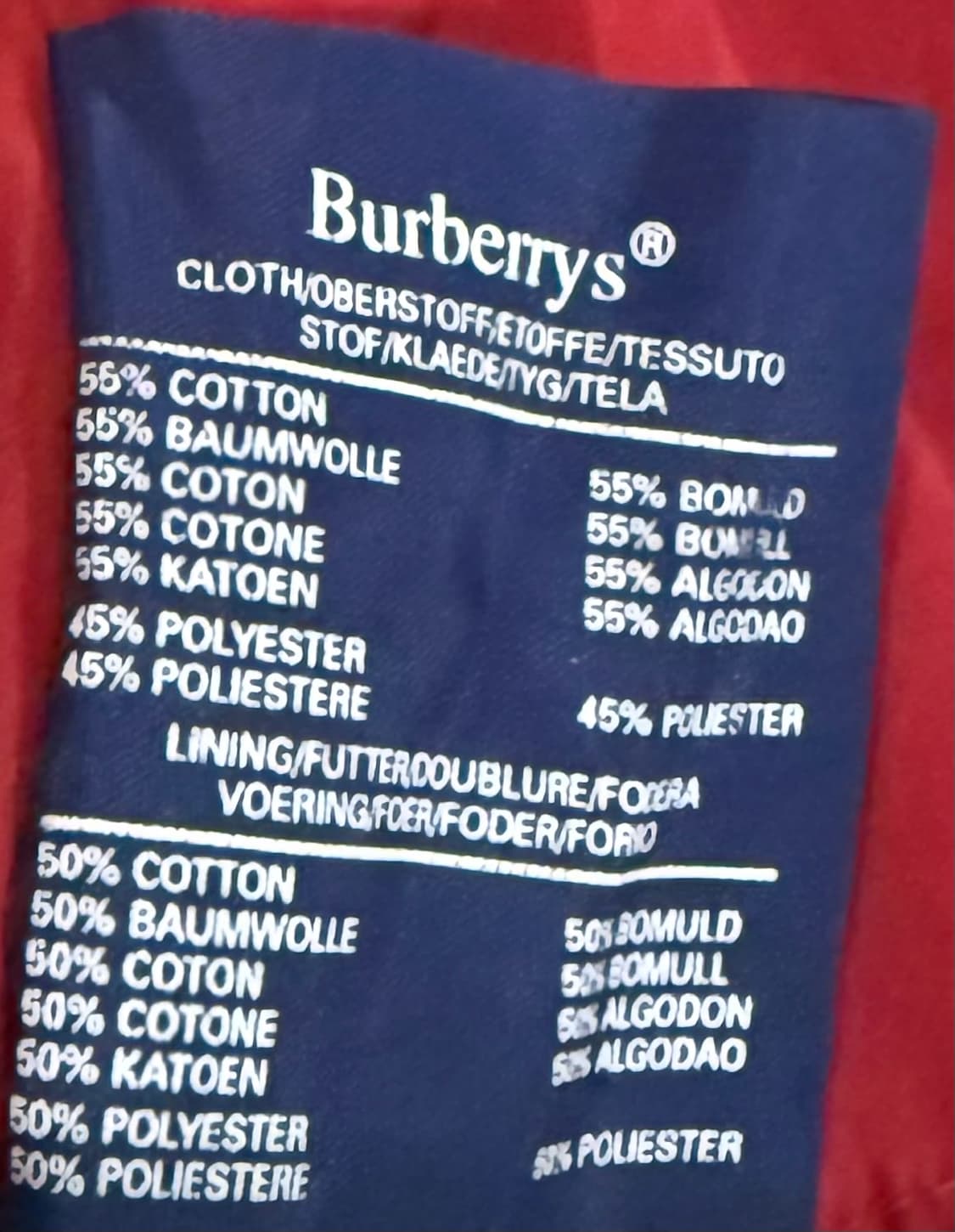 버버리 Made in USA 레드 블루종 자켓 상품이미지5