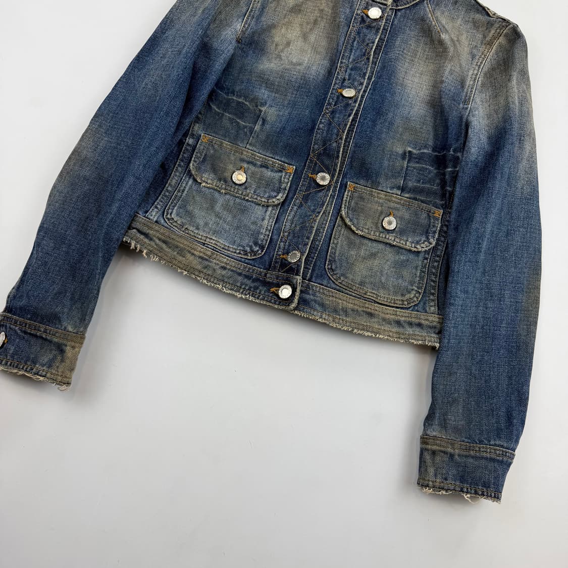 돌체앤가바나 워싱 크롭 데님자켓 상품이미지4