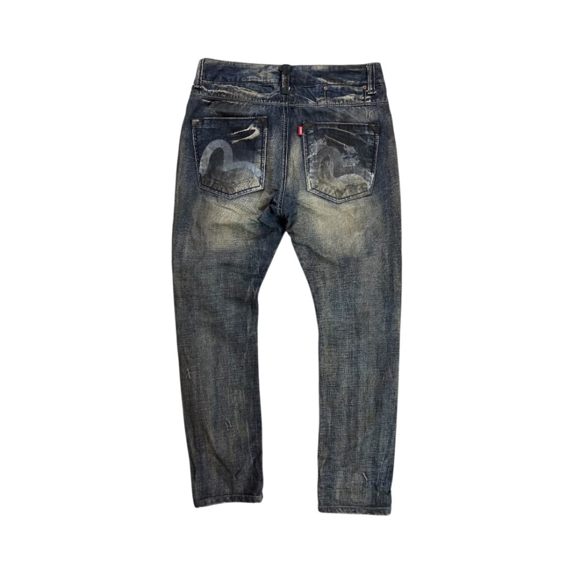 (M) 에비수 인디고 빅갈매기 동양화 포인트 워싱 데님팬츠 BD-012 상품이미지2