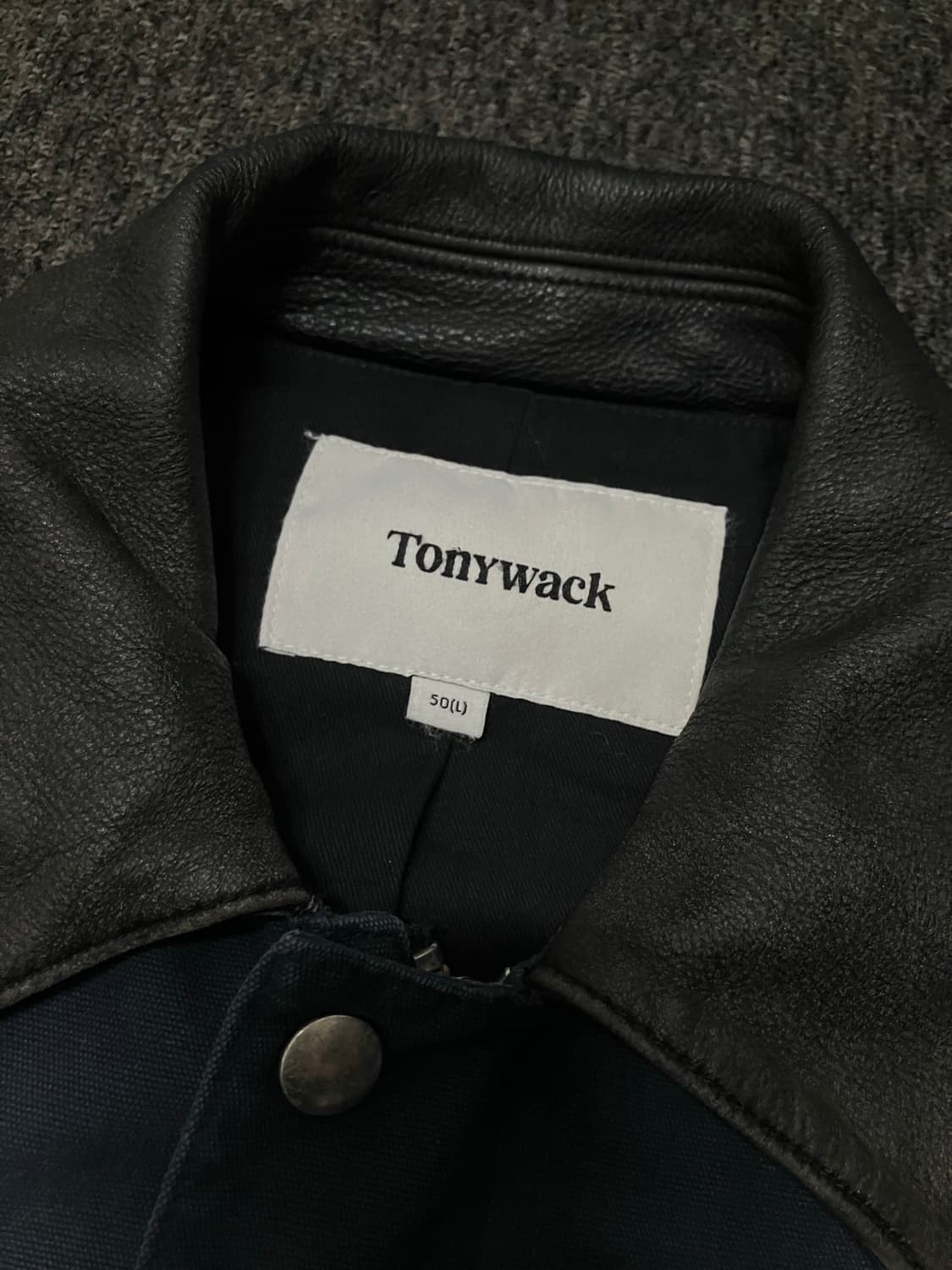 토니웩 레더카라가먼트 워크자켓 페디드네이비 상품이미지2