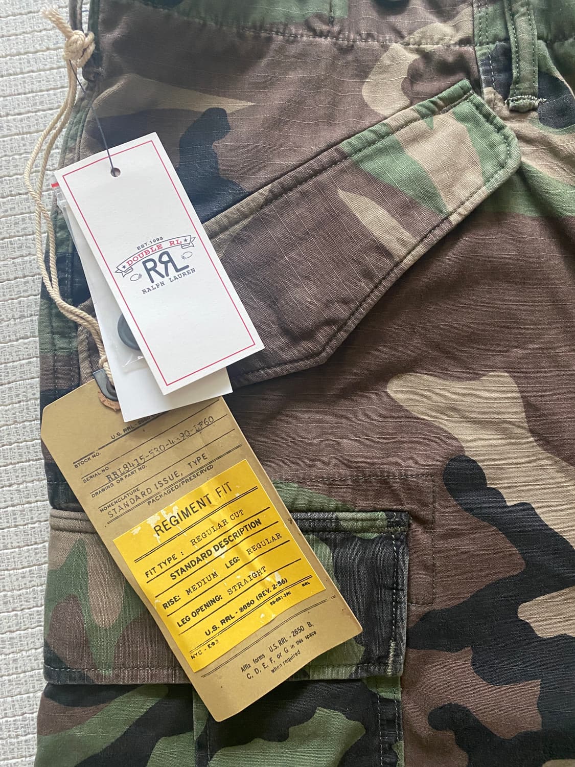 더블알엘(rrl) 레지먼트 우드랜드 카모 립스탑 카고팬츠 상품이미지3