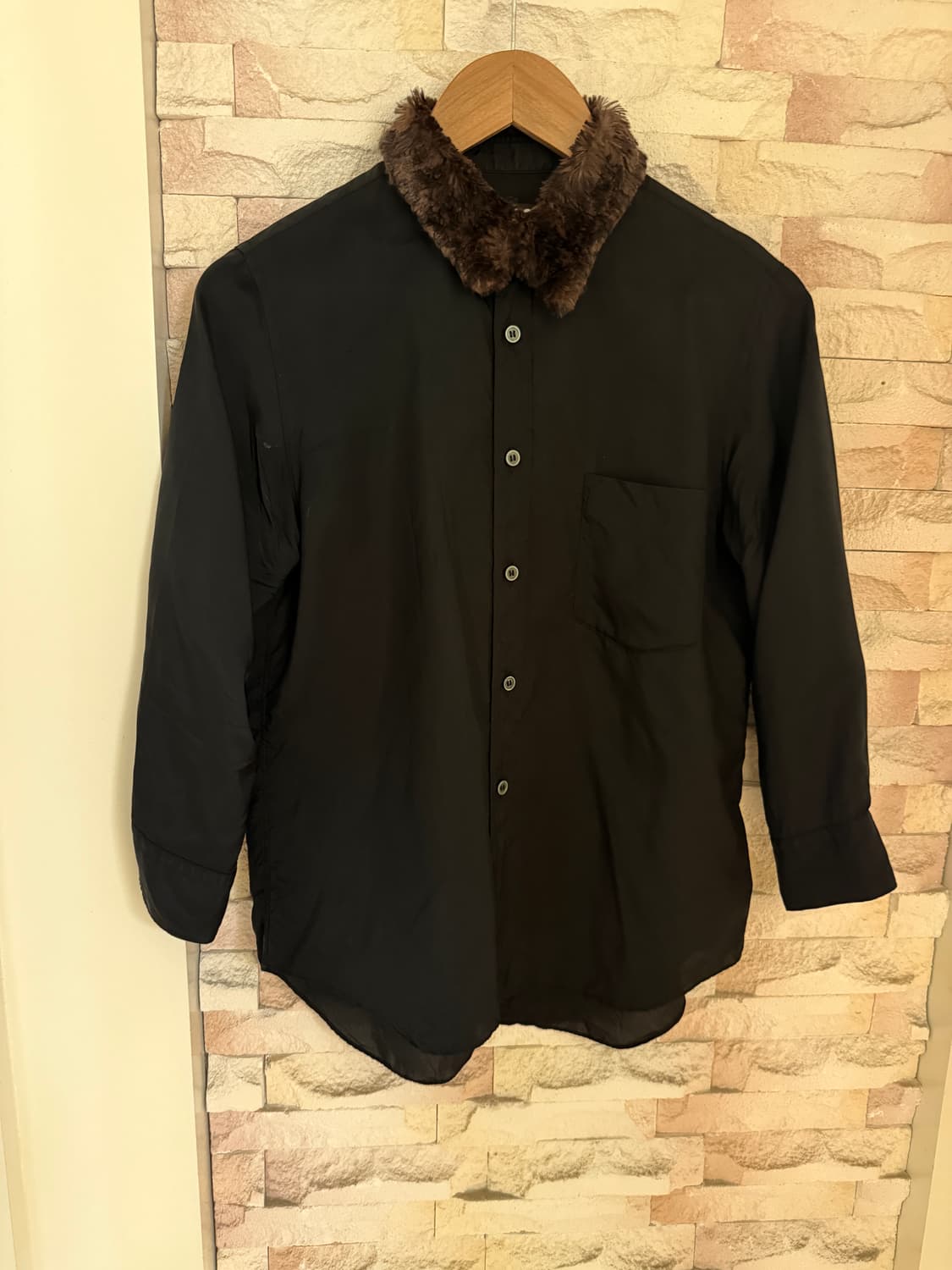 꼼데가르송 블랙 큐프라 셔츠 s 상품이미지1