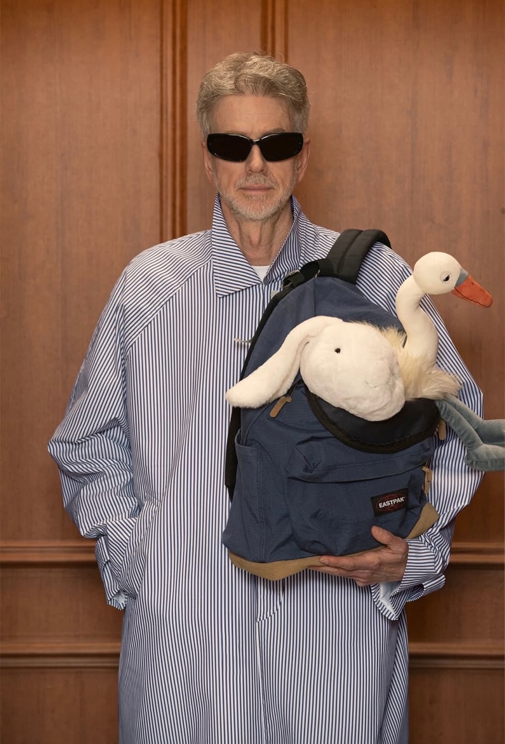 [배송지변경] 에스티유 X 이스트팩 패디드 파커 80's 네이비 XL 상품이미지1