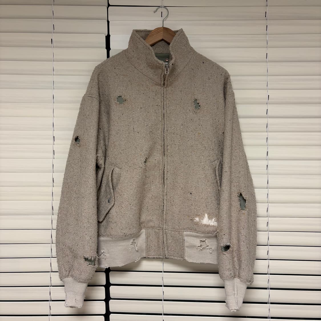 아나크로놈 ANACHRONORM 24fw 데미지 트위드 드리즐러 자켓 2 상품이미지4