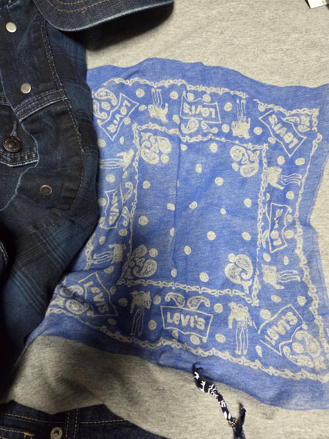 (새상품)리바이스 버팔로 체크 안감 데님자켓 청자켓 트러커  상품이미지5