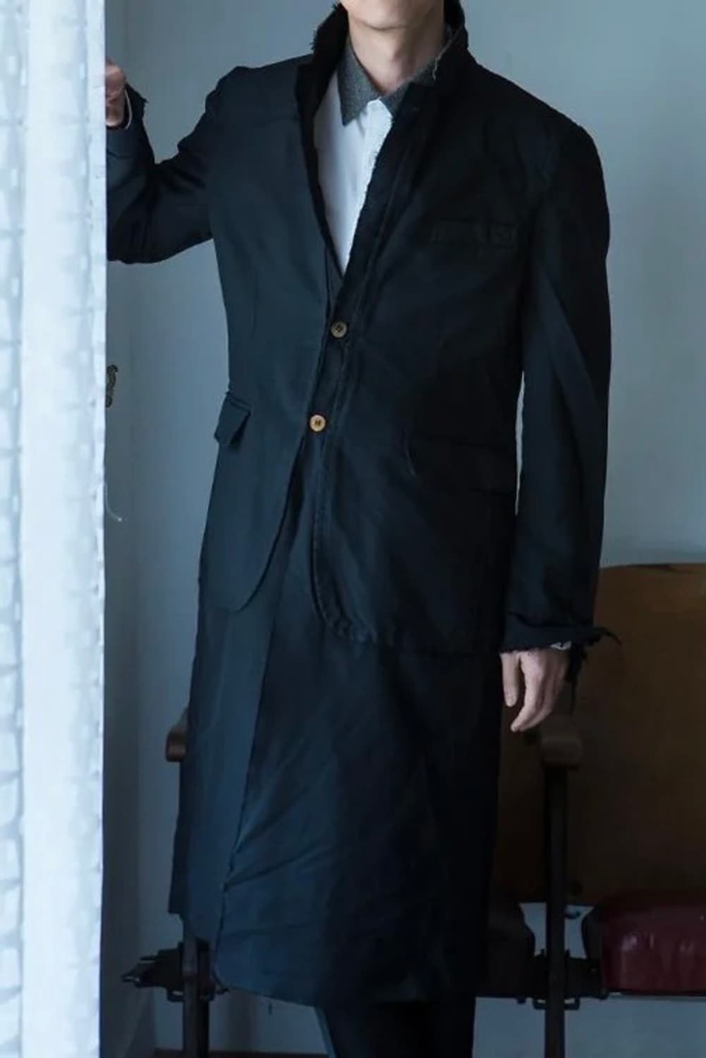 꼼데가르송 옴므플러스 17ss 축융 폴리 도킹 코트 M 상품이미지2