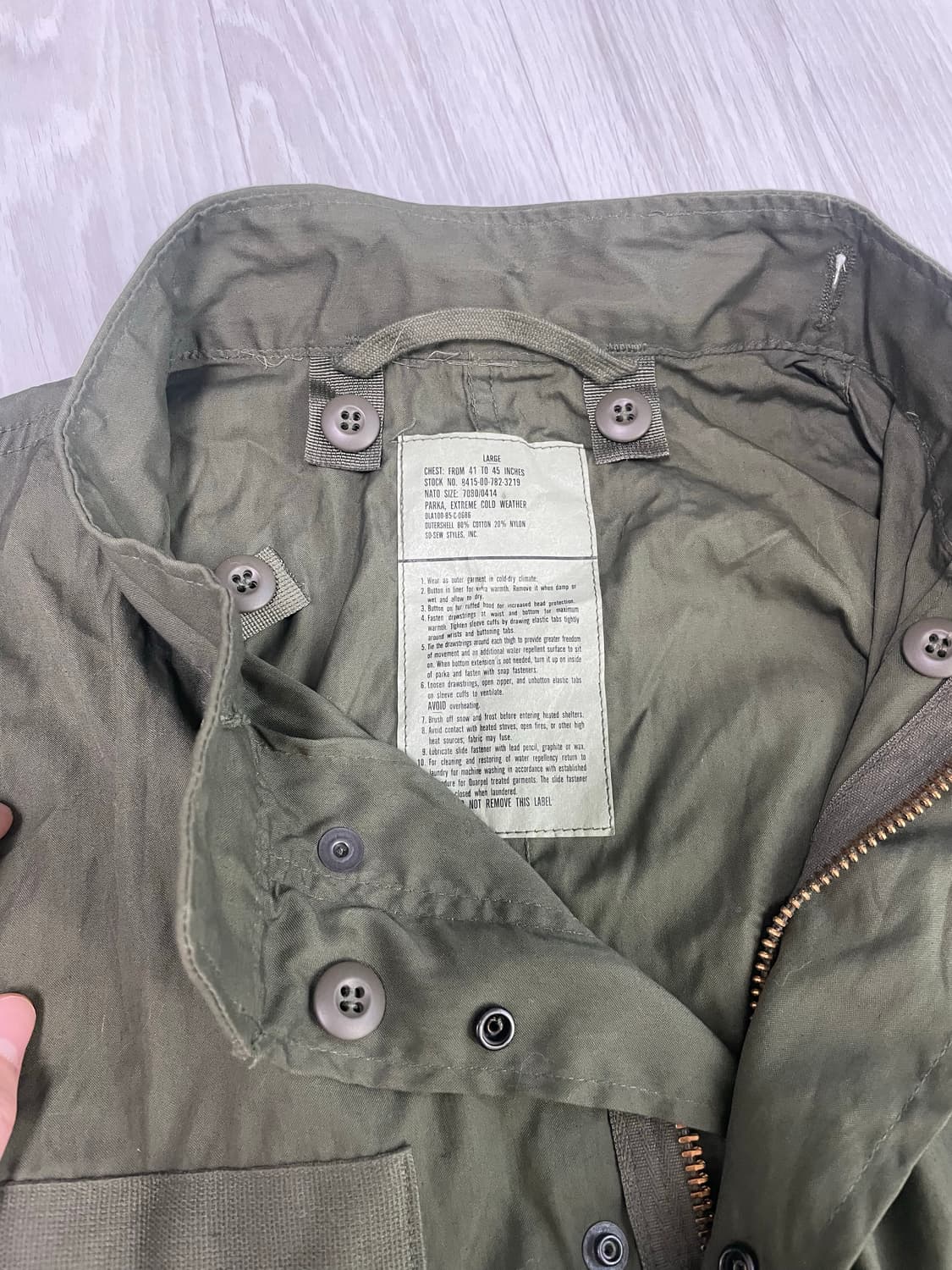 새상품 m65피쉬테일og  데드스탁 라지 상품이미지3