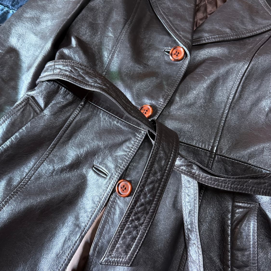 CASFA 카우하이드 벨티드 자켓 55-66 상품이미지3