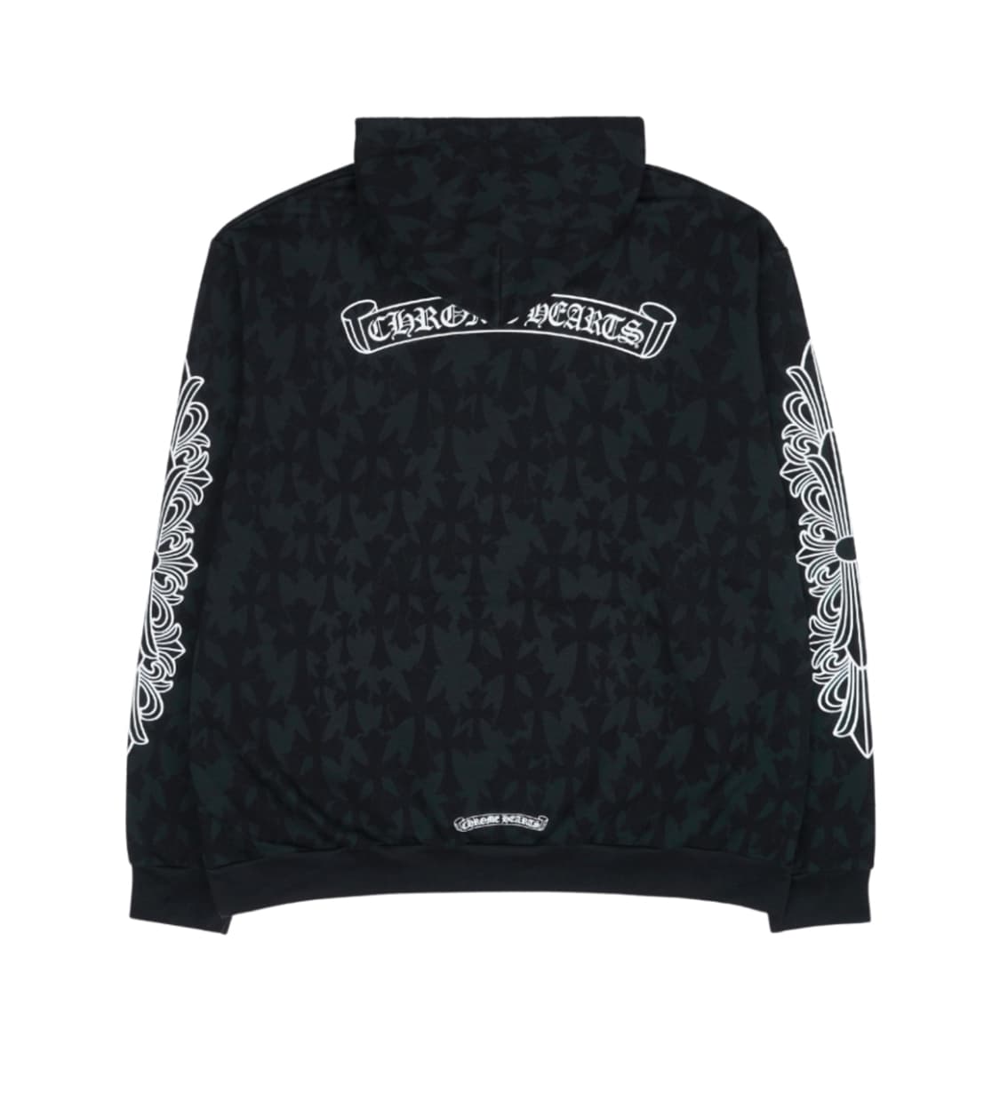 [M] 크롬하츠 세메터리 프린트 풀오버 후드 블랙 상품이미지1