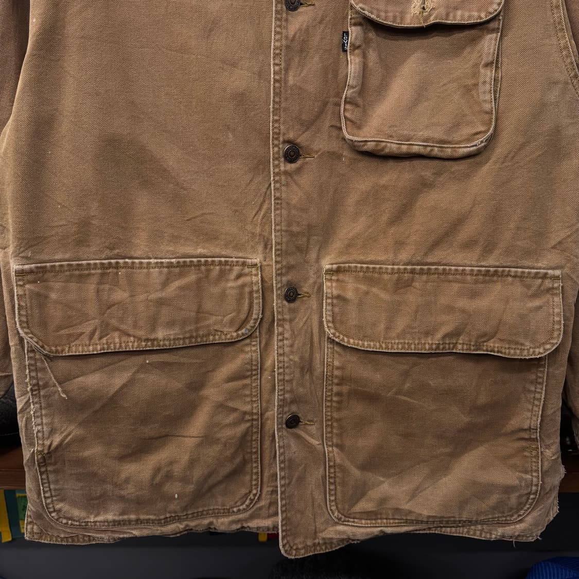 90s 리바이스 헤비 코튼 로고 라이닝 워크 초어 자켓 N219 상품이미지4