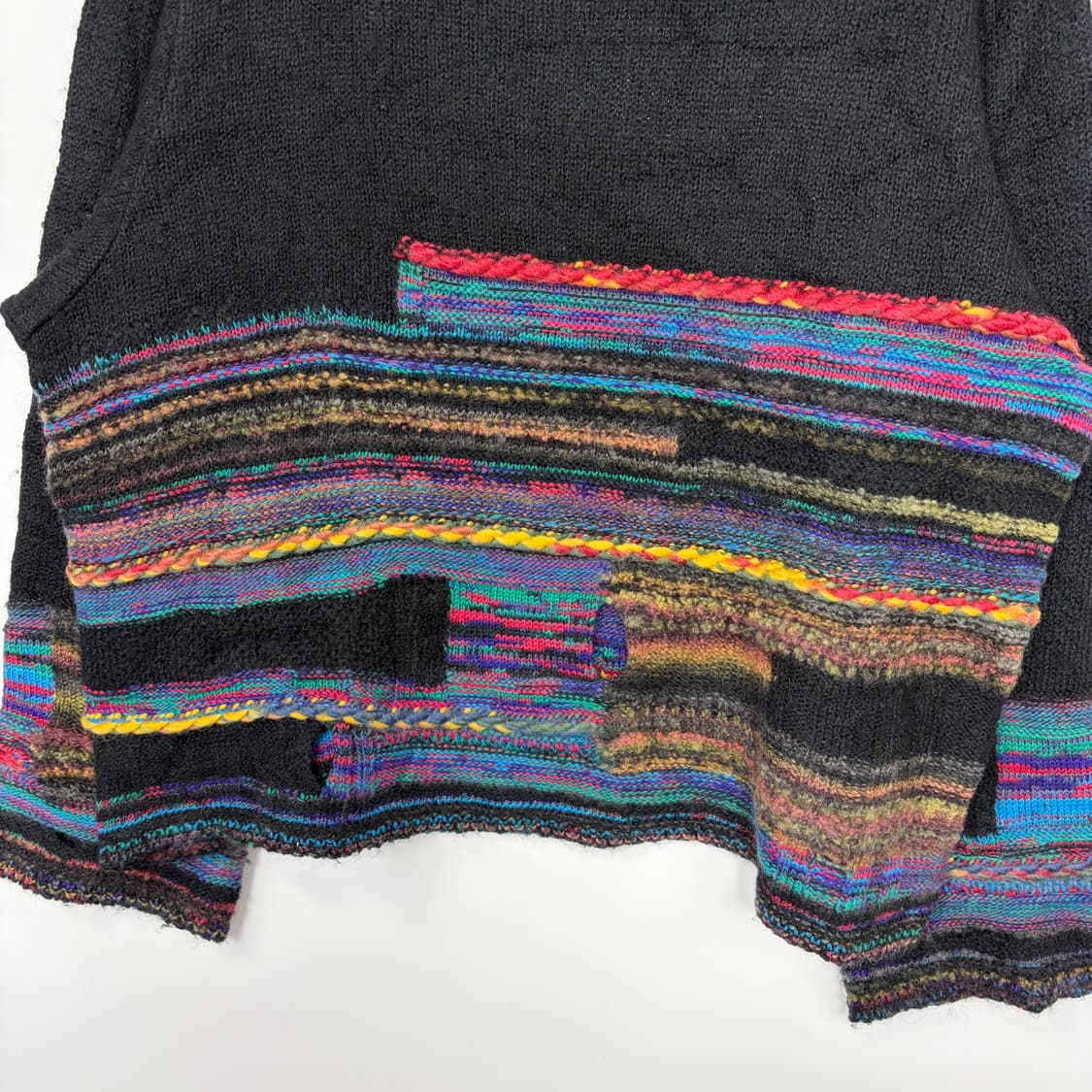 빈티지 패턴 터틀넥 니트 티셔츠 상품이미지4