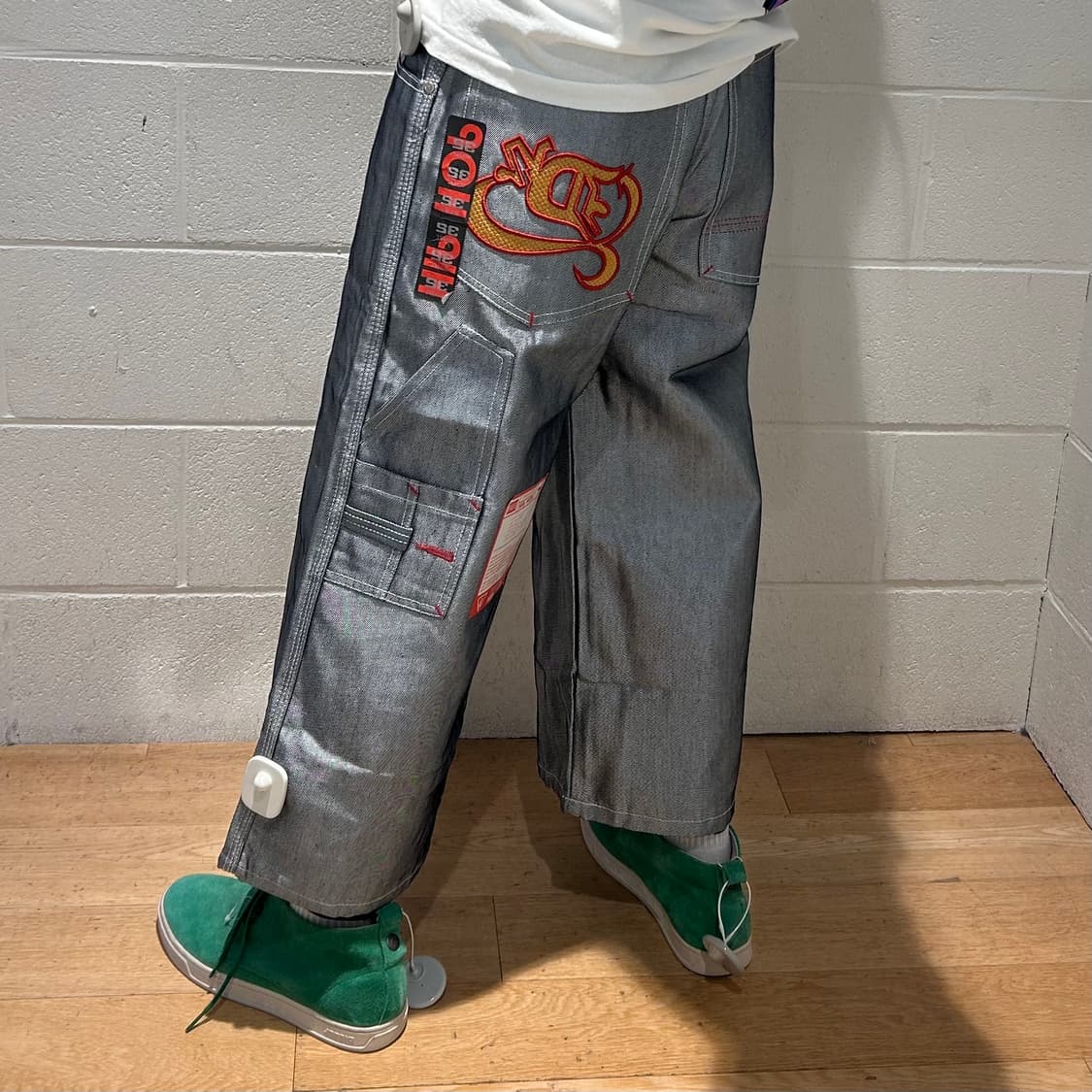 Hip-Hop Silver Bermuda Pants 상품이미지5
