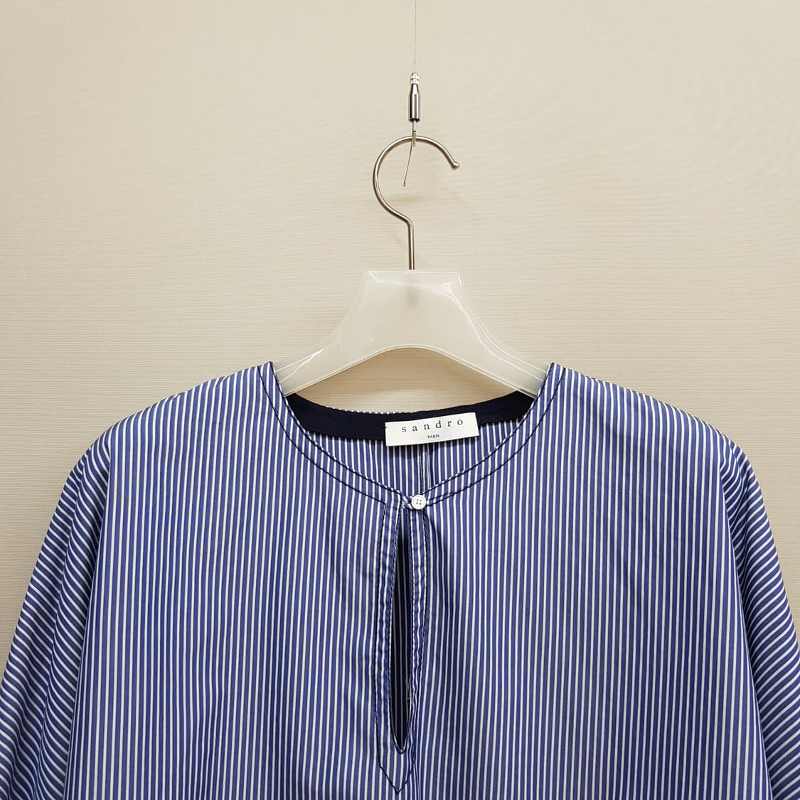 산드로 스트라이프  코튼 블라우스 1사이즈 상품이미지3