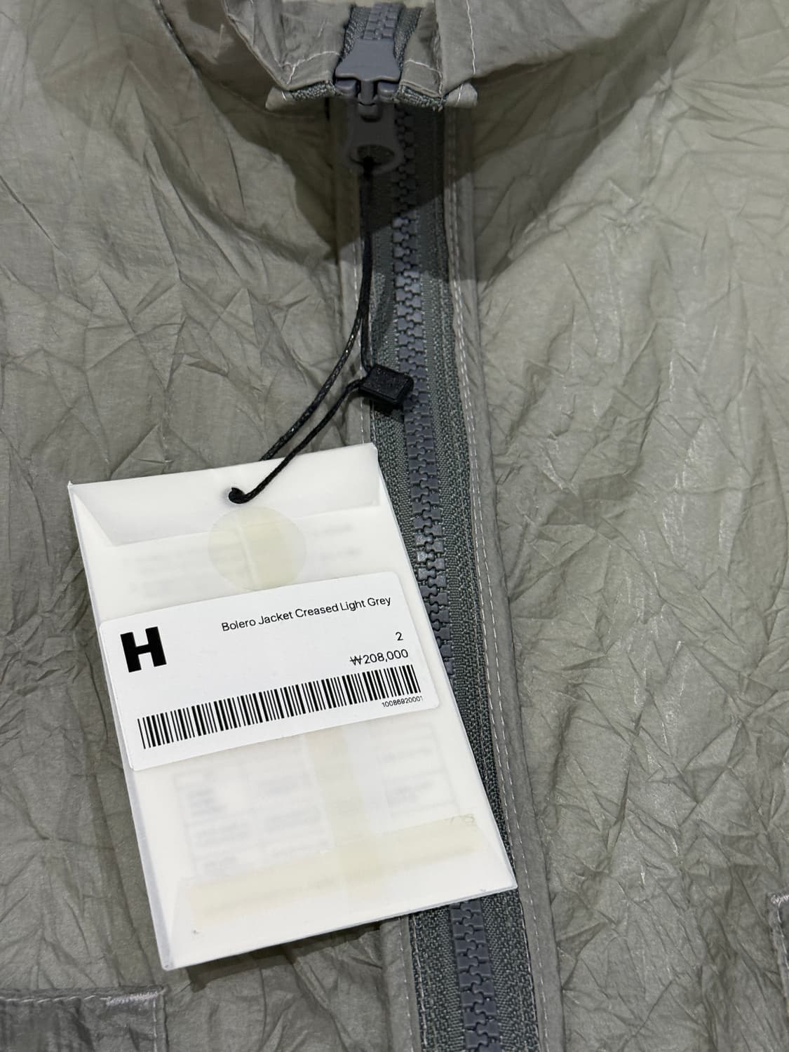 해칭룸 볼레로 자켓 크리즈드 라이트 그레이/2 상품이미지2