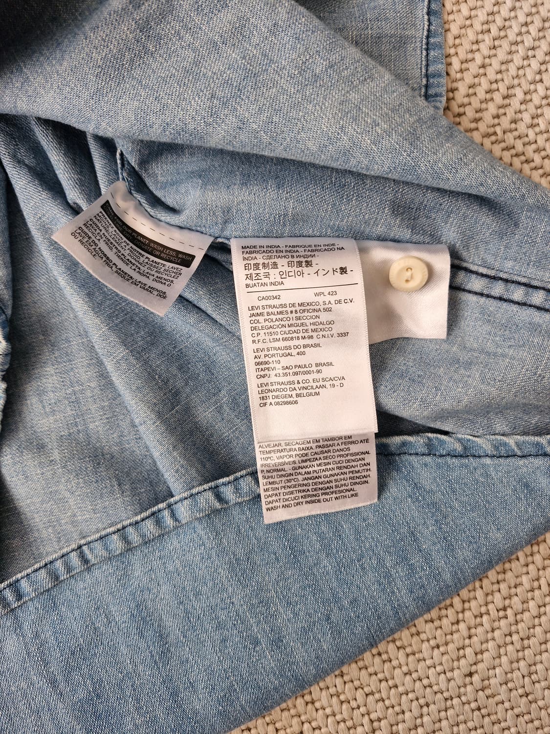 리바이스 데님셔츠 M 상품이미지6