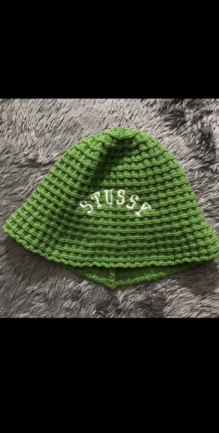 [[57cm, A급]# 스투시(STUSSY) 와플 니트 버킷햇 상품이미지3