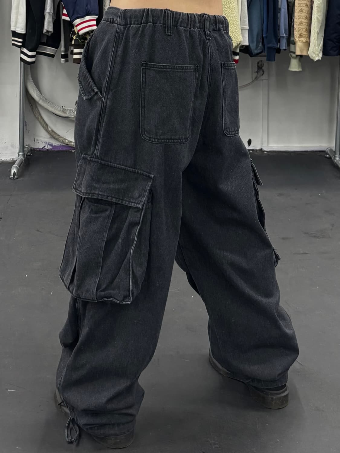 밴딩 와이드 카고팬츠 상품이미지5