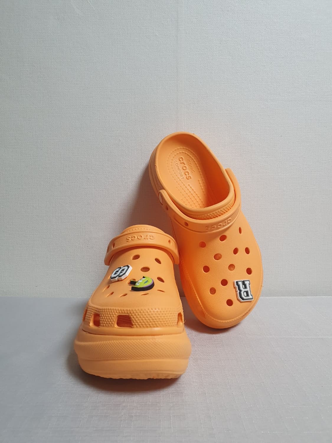 240mm 크록스 샌들 베이 클로그 통굽 플랫폼 오렌지 상품이미지2