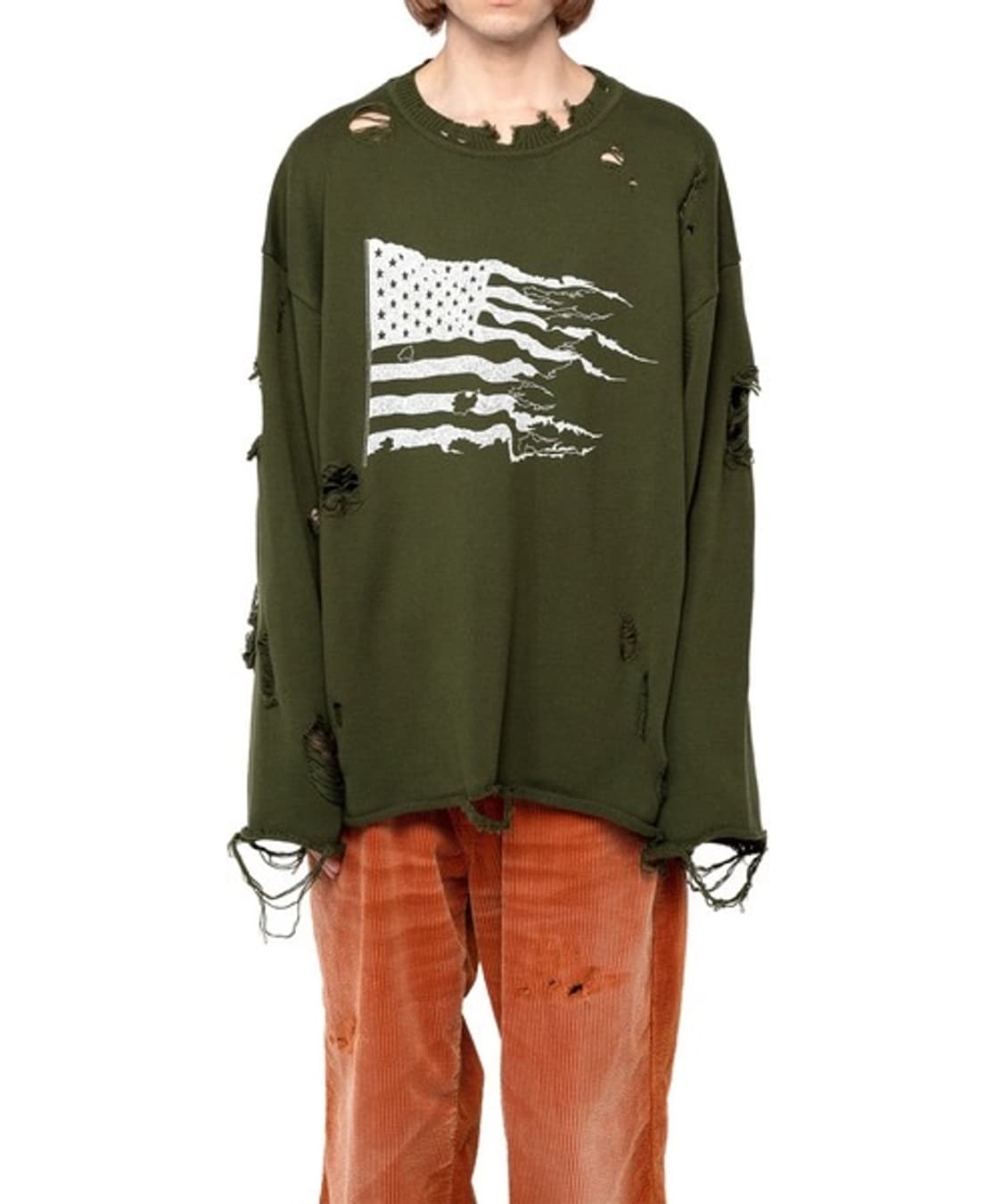 KAMIYA 카미야 디스트로이드 플래그 니트 상품이미지8