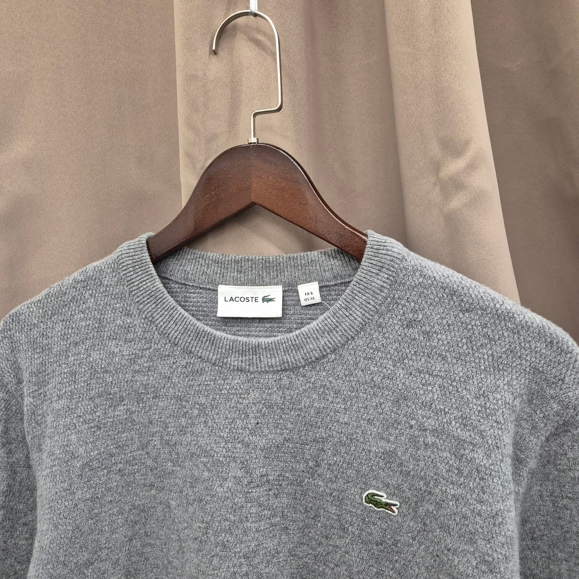 라코스테 그레이 니트 스웨터 XL 상품이미지2