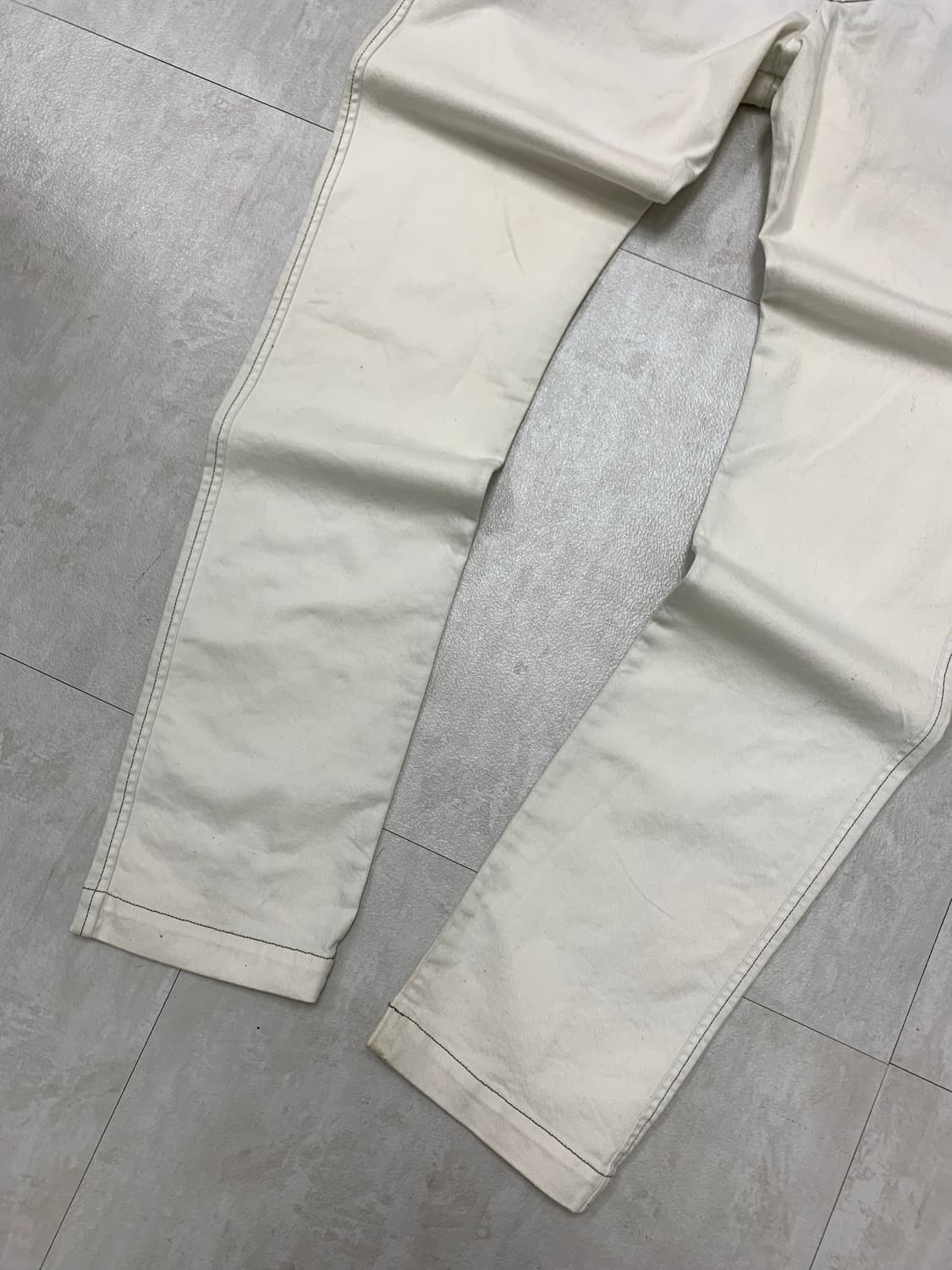 디젤 화이트 디테일 코튼 팬츠 #115 상품이미지3