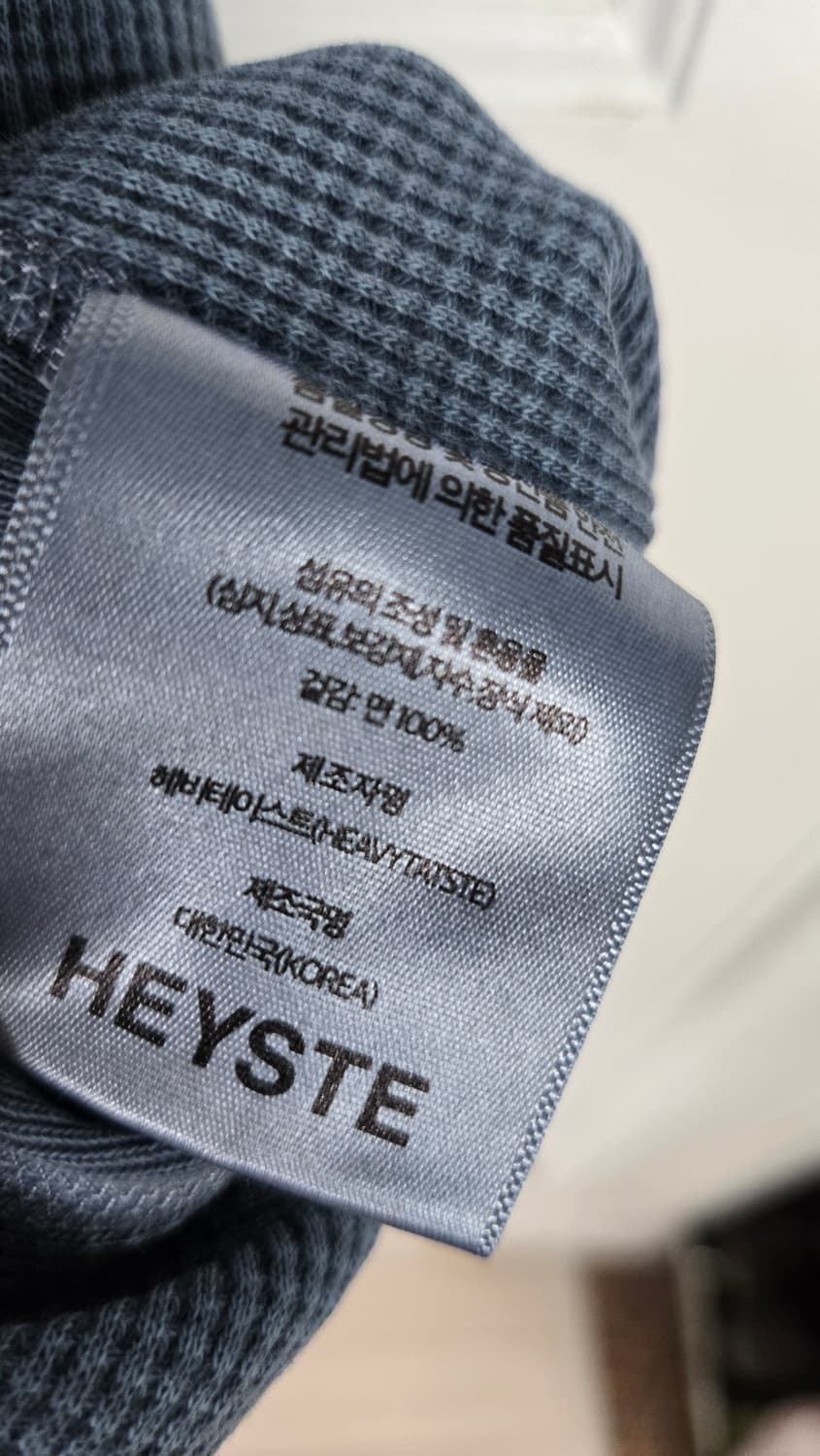 새상품)heyste헤이스트 빈티지 와플 헨리티셔츠 상품이미지5