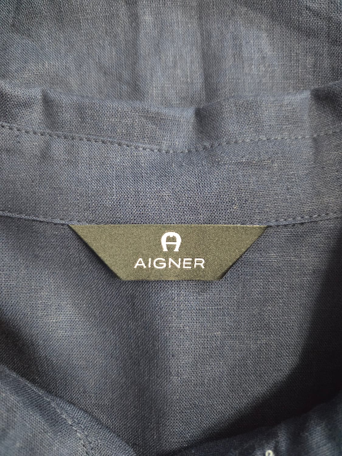 AIGNER 아이그너 로고 포켓 린넨 카라 셔츠 상품이미지6