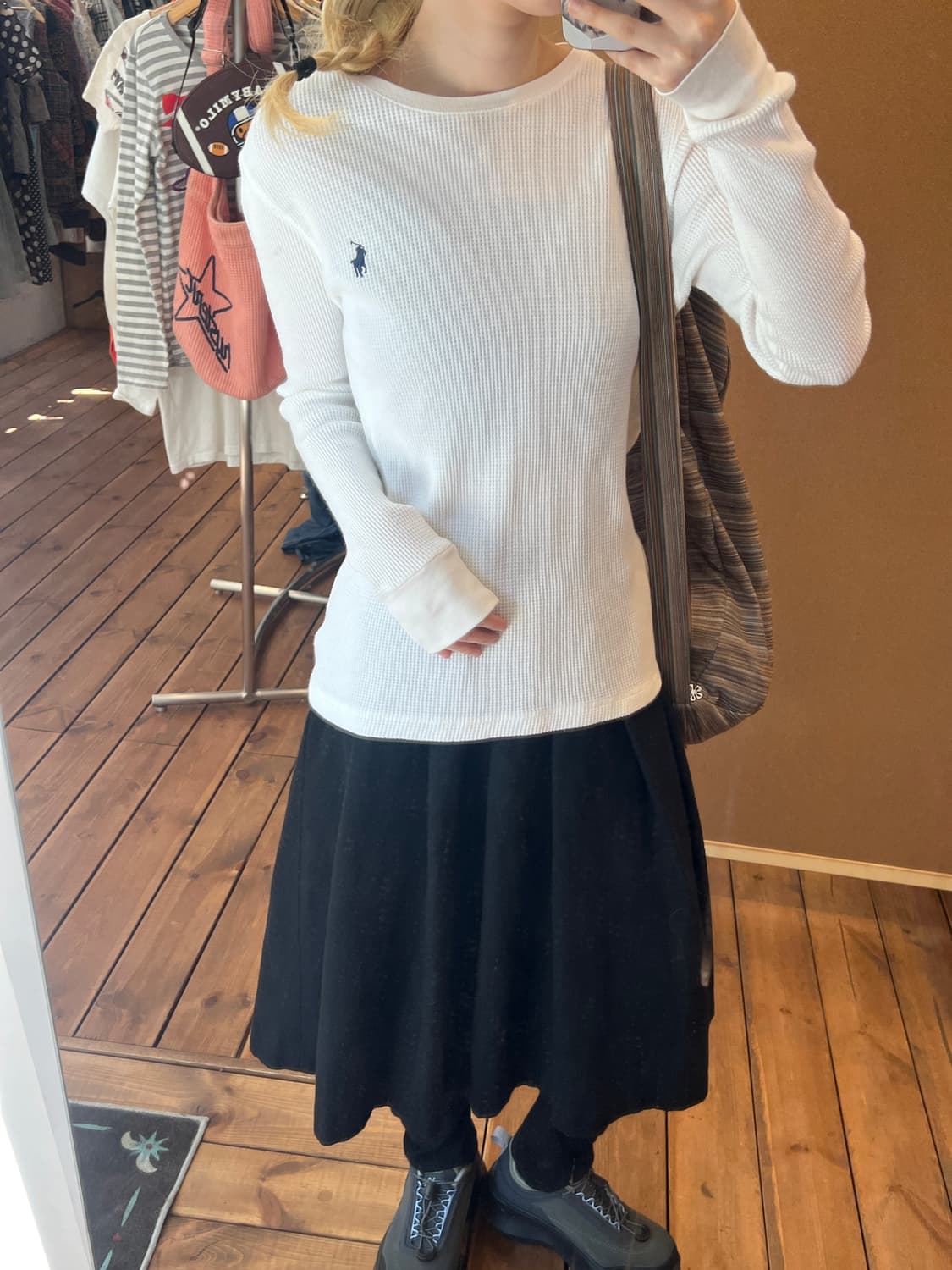 폴로 화이트 와플 롱슬리브 상품이미지5