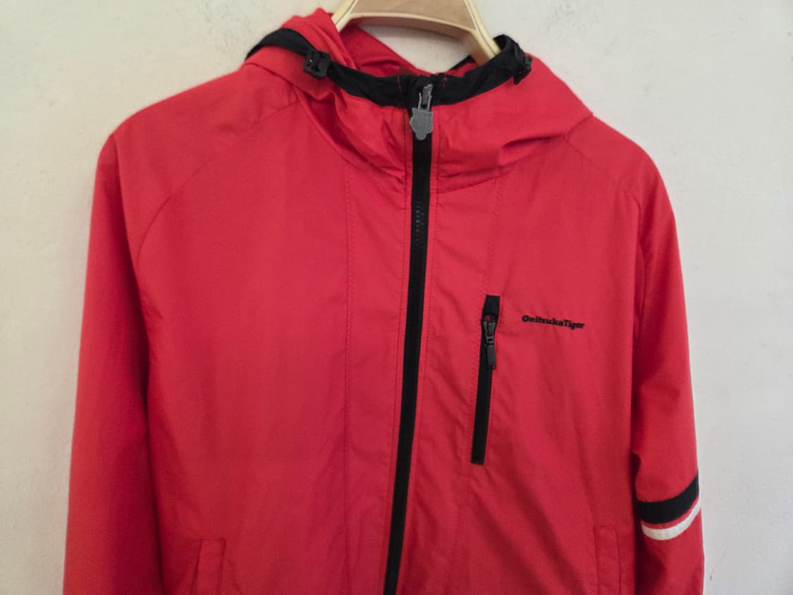 오니츠카타이거 바람막이 자켓 XL 레드 상품이미지2
