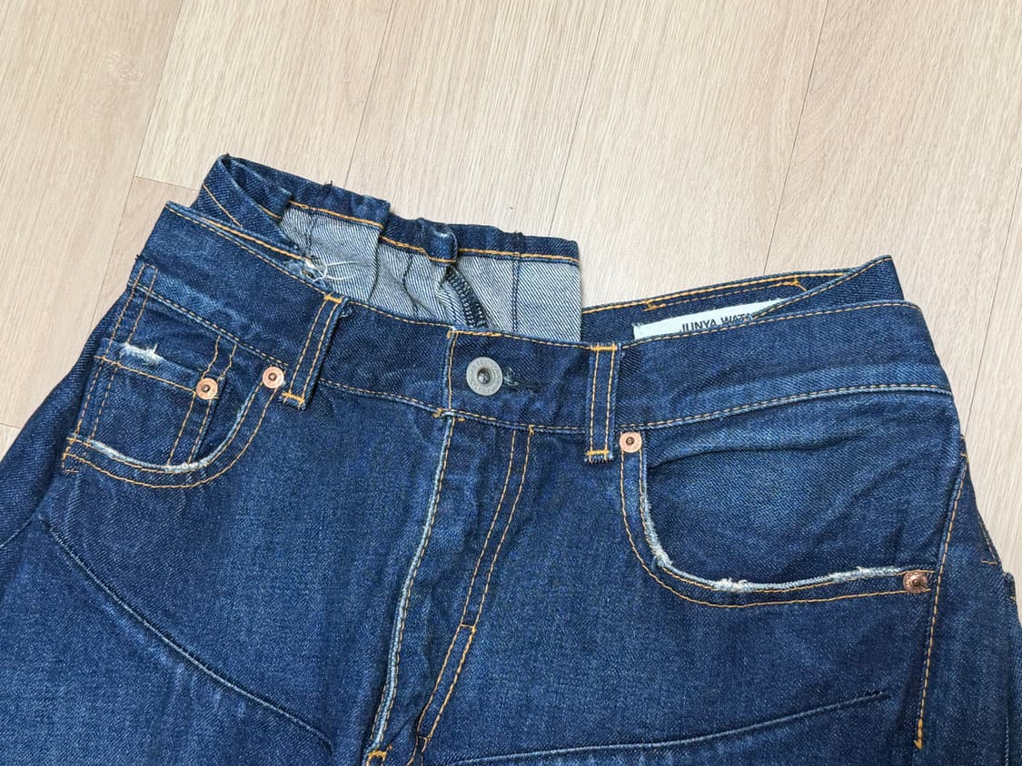 준야 와타나베 비대칭 데님 스커트 상품이미지3