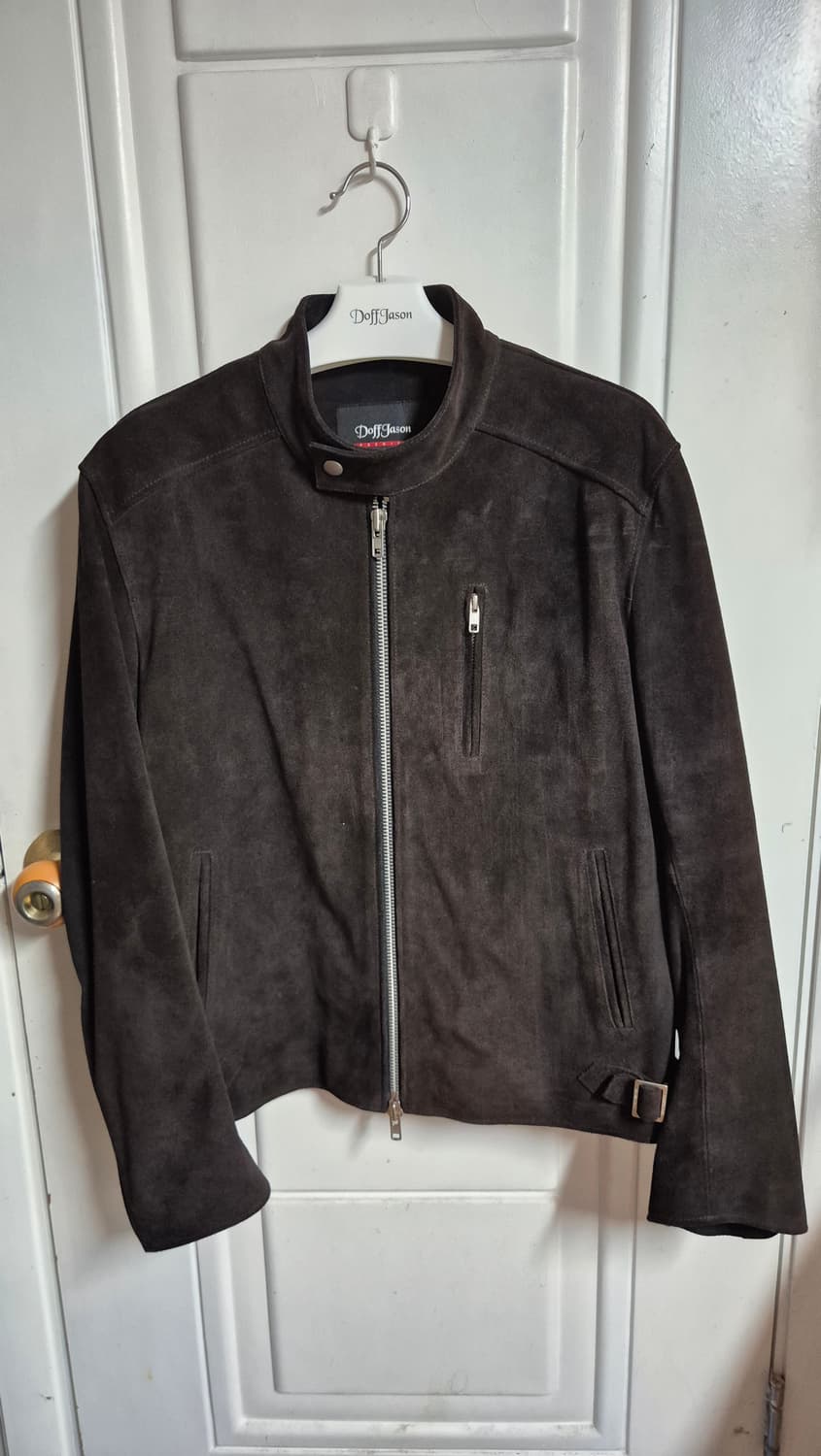 도프제이슨 카우하이드 스웨이드 바이커 자켓 L 상품이미지1