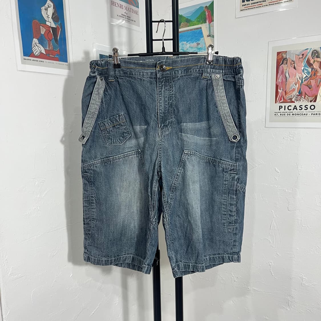 아일렛 디테일 데님 힙합팬츠 상품이미지2