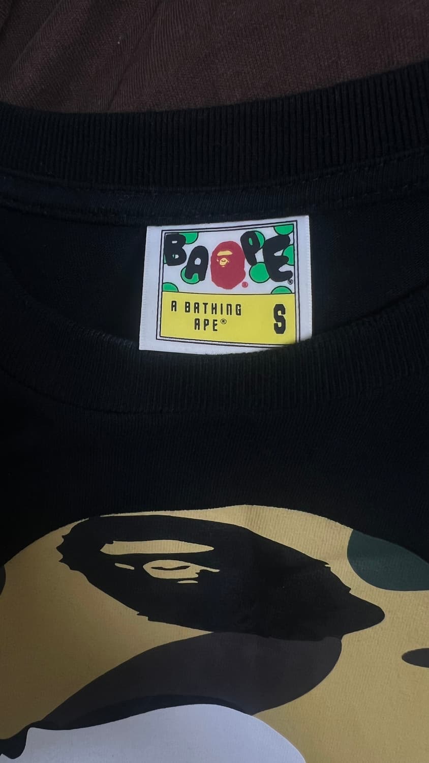 베이프 카모 빅 헤드 반팔 블랙 S 상품이미지5