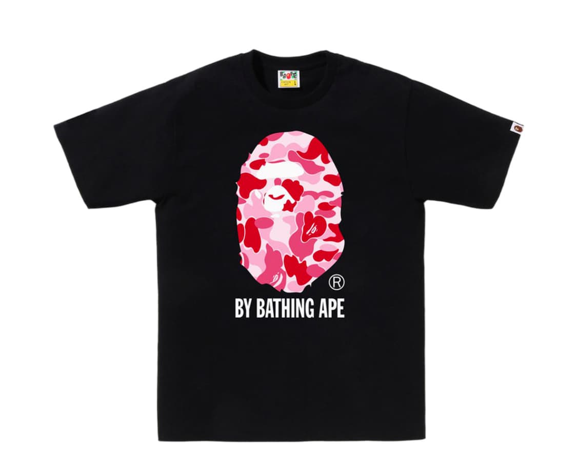 베이프 카모 블랙 핑크 반팔 상품이미지1