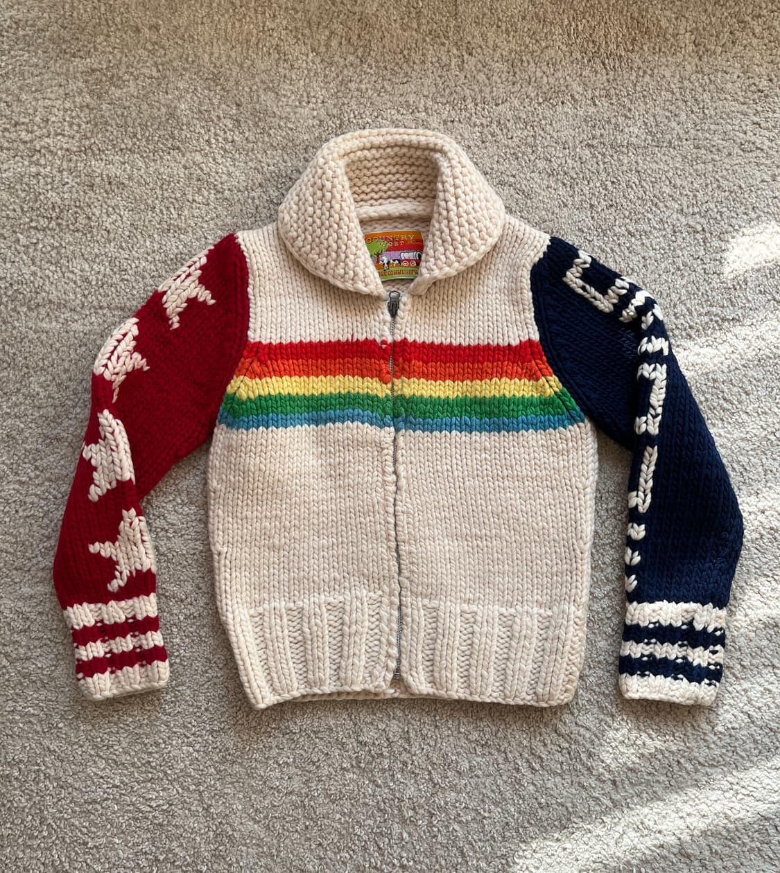 히스테릭 글래머 오존 커뮤니티 아카이브 카우틴 니트 스웨터 자켓 상품이미지1