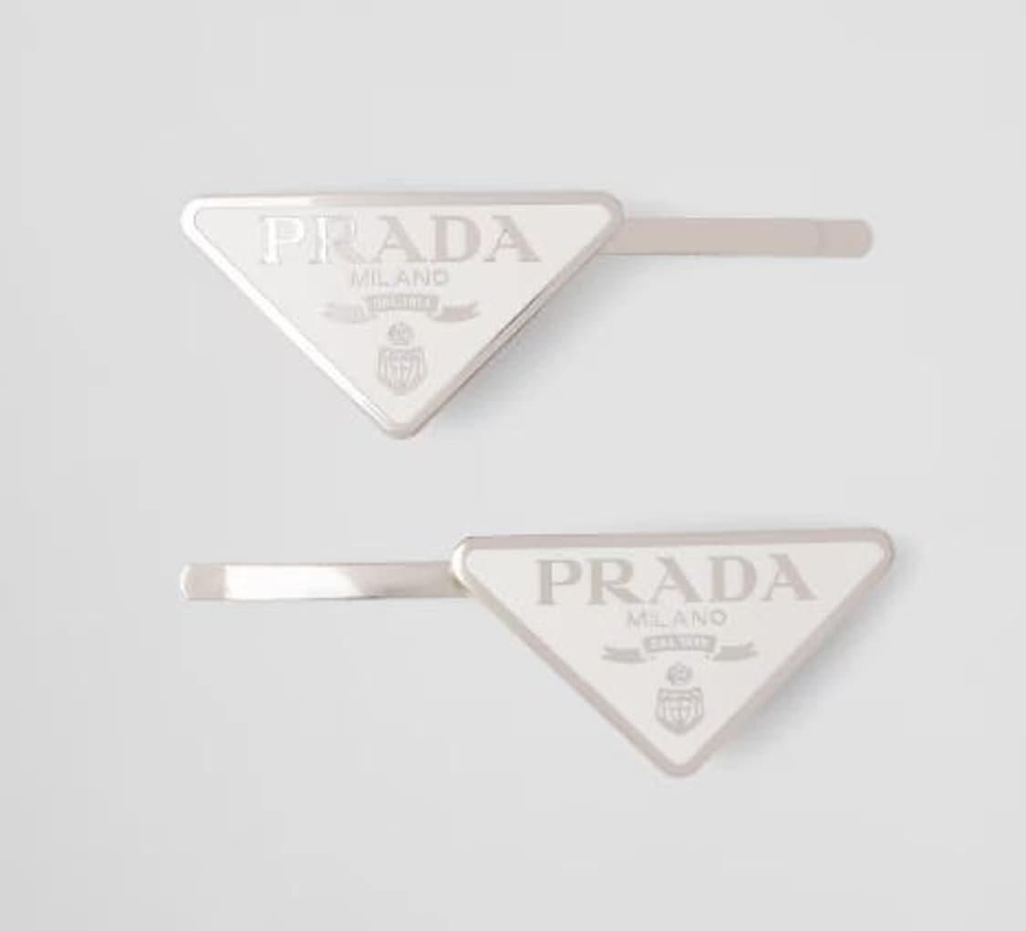 새상품 프라다 메탈 헤어핀 2개 세트 상품이미지1