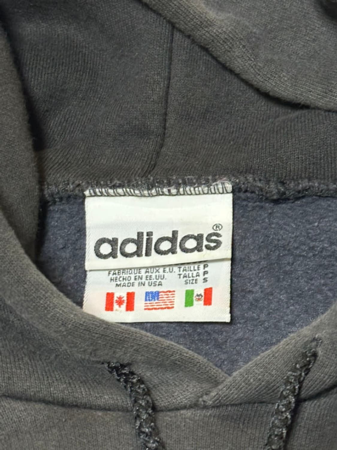 90s adidas 올드 아디다스 빈티지 트레포일 로고 후드티 상품이미지7