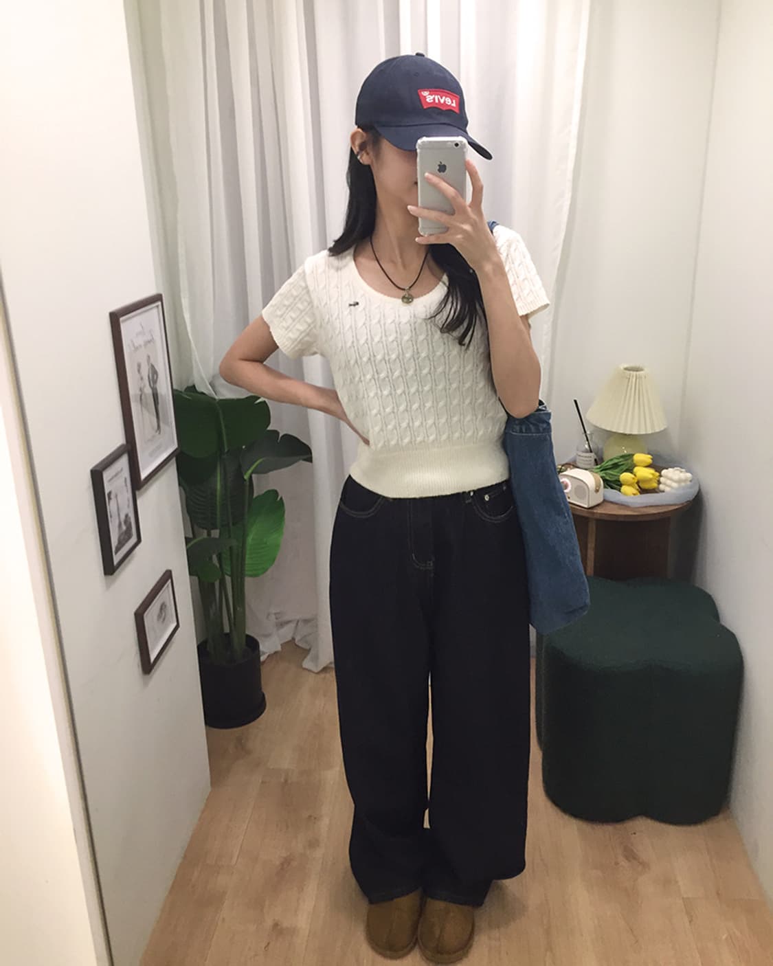 여성 라코스테 U넥 반팔니트 95 상품이미지2