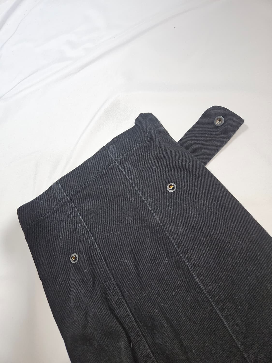 메종미네드 가죽패치 블랙 데님팬츠 흑청 진 46 상품이미지6