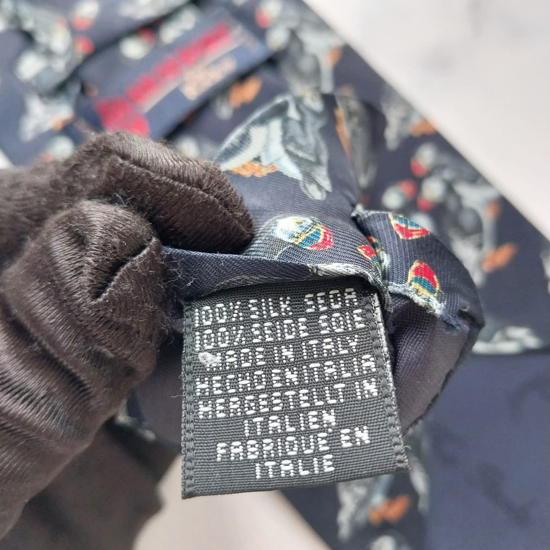 뷰포트 Tie Rack 퍼핀 패턴 넥타이 9.7cm A+등급 K1761 상품이미지10