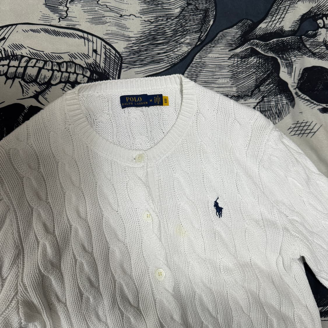 qr신형 폴로랄프로렌 케이블가디건 여성 M사이즈 상품이미지4