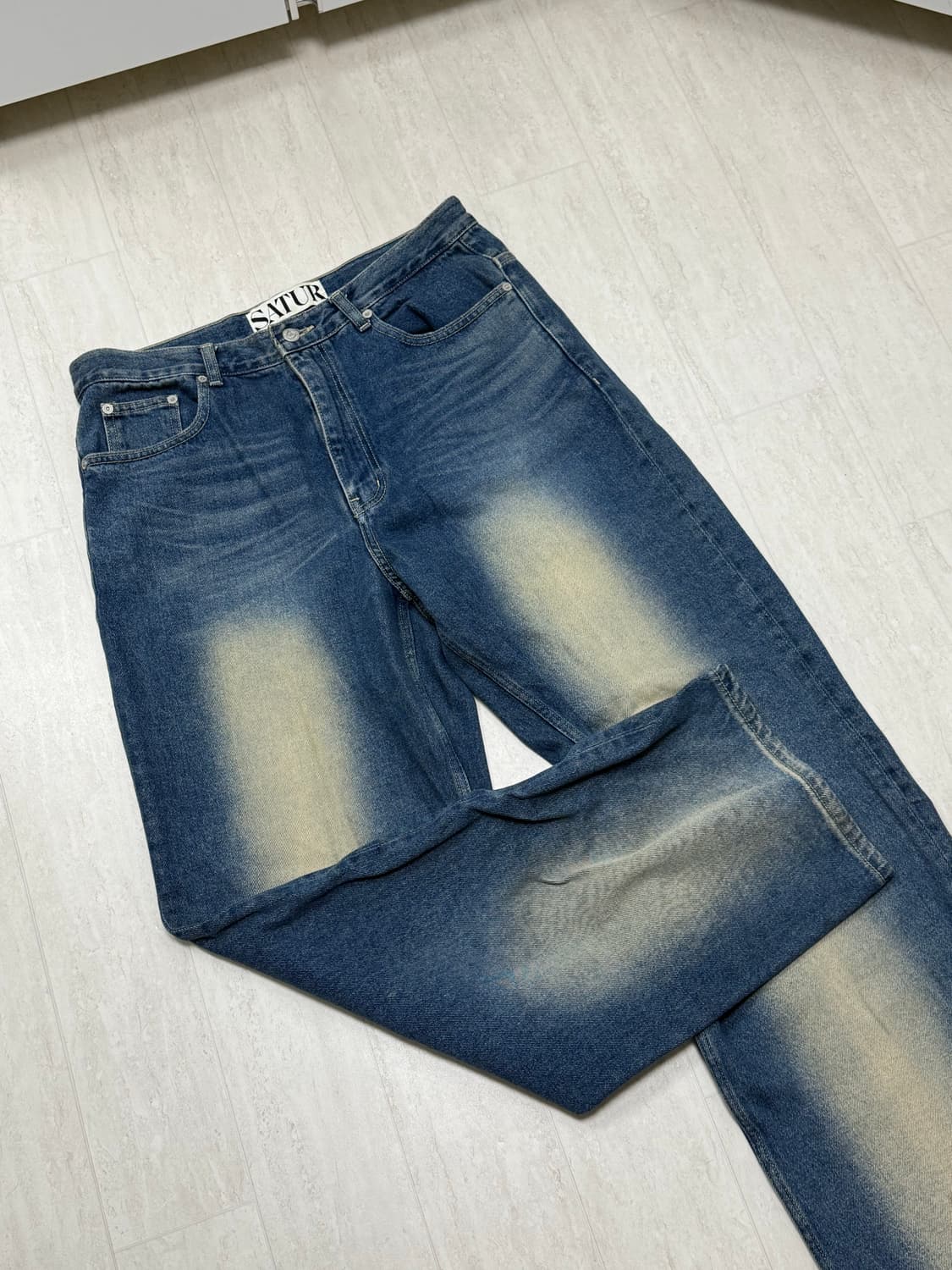 세터/브루클린 와이드 워시드 데님 팬츠/레트로 블루 상품이미지3