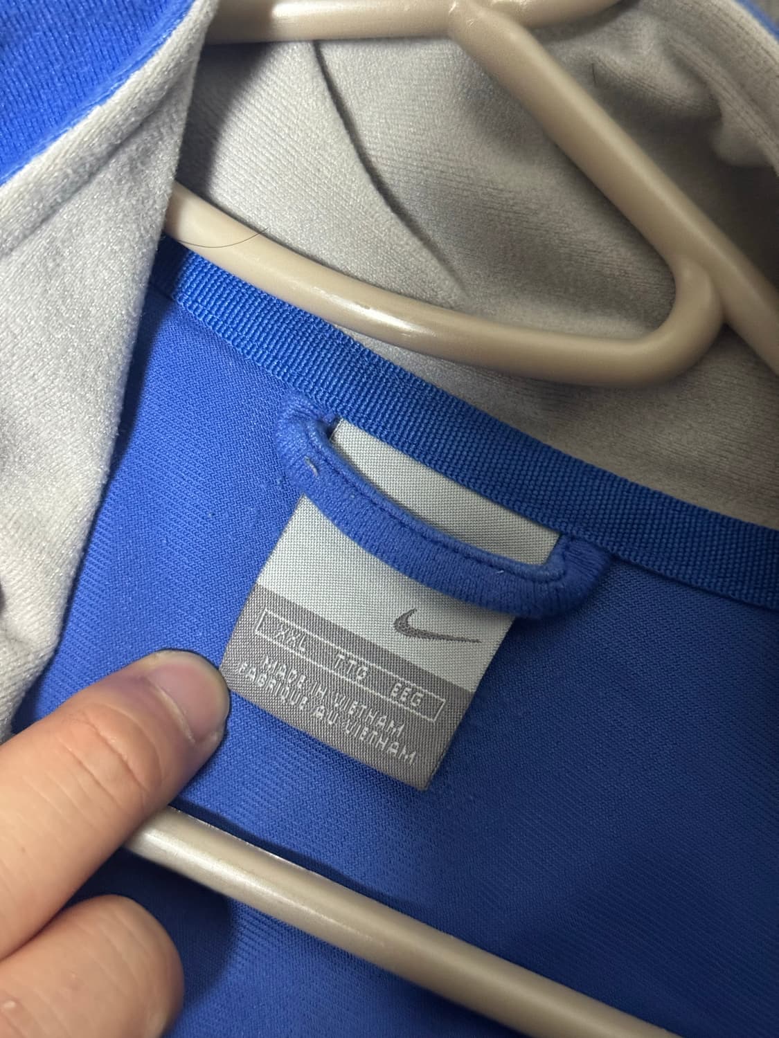 나이키 블루 벨벳 트랙탑 XXL 상품이미지3