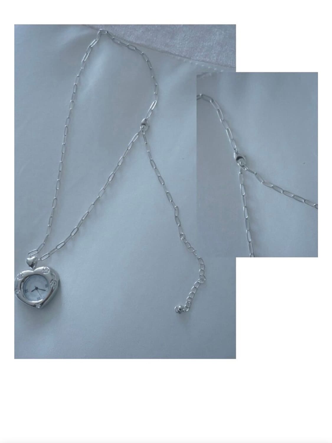 이이이스페이스 하트 시계 목걸이 상품이미지3