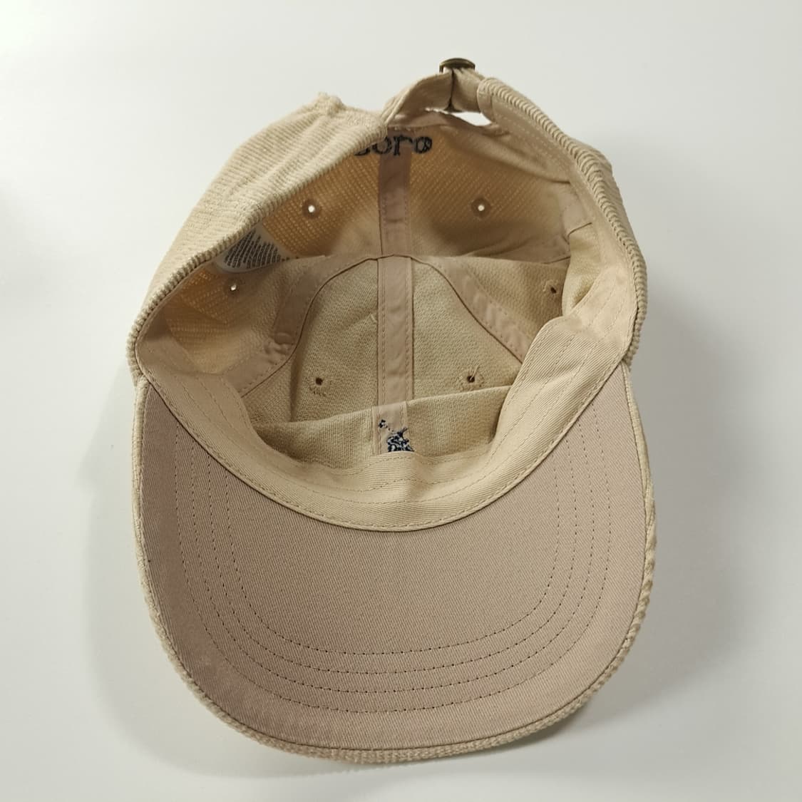 CK422 L 폴로 코듀로이 포니자수 베이지 볼캡 모자 상품이미지7