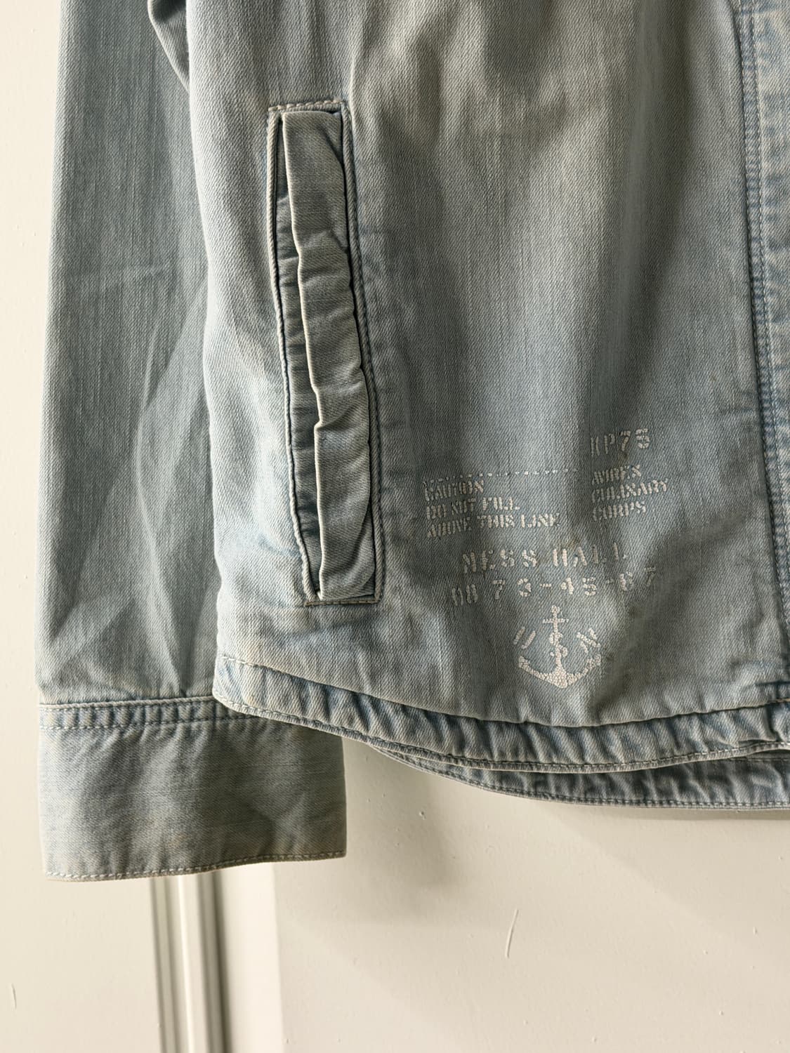 일본빈티지 아비렉스 데님 후드자켓 상품이미지5