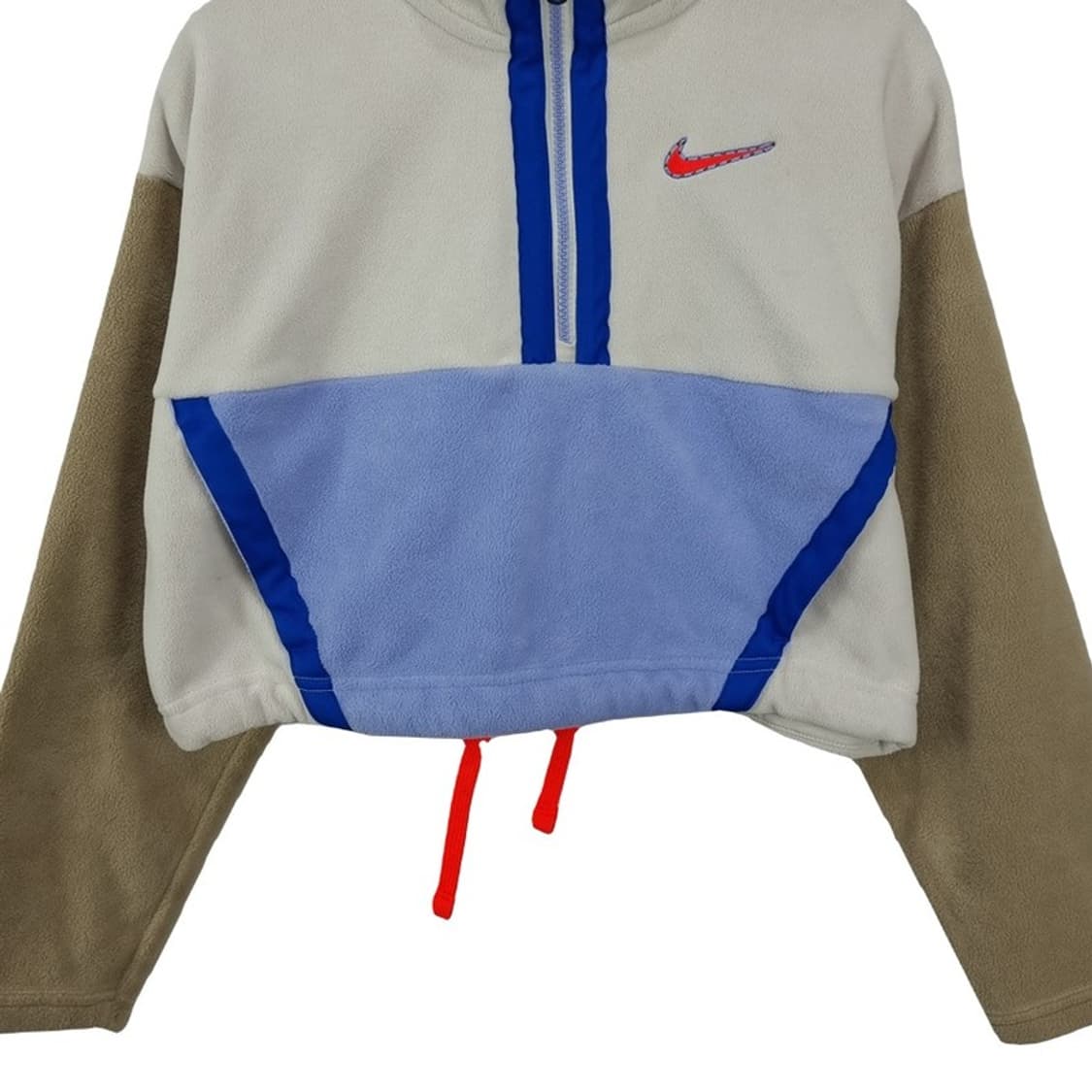 [나이키](새상품) 스우시 자수 플리스 하프집업 크롭 맨투맨 M16443 상품이미지5